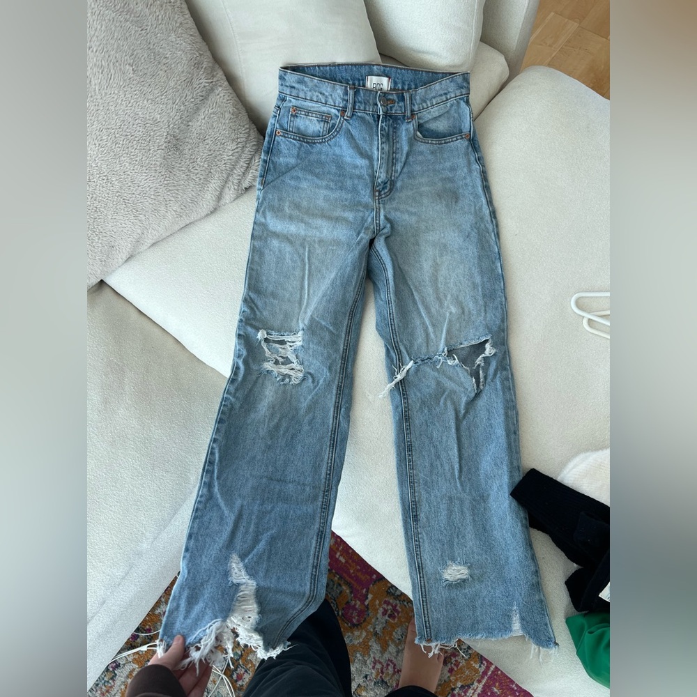 Classic Blue Distressed Women's Jeans